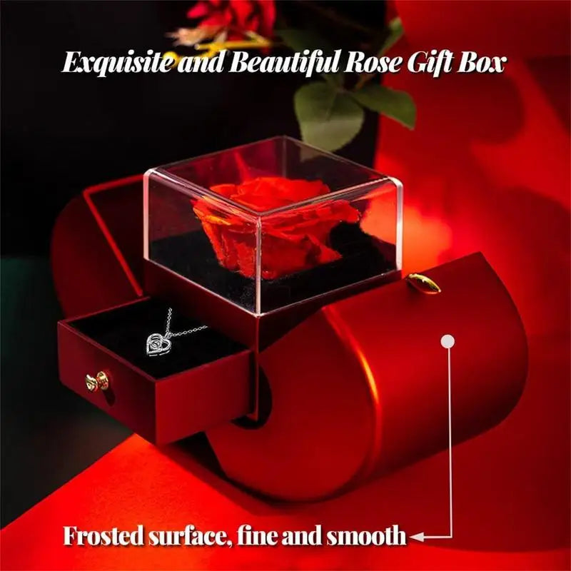 Eternal Roses Gift Preserved Real Rose with Jewelry Box