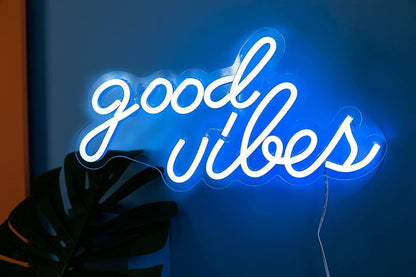 "Good Vibes" Neon Sign for Wall Powered by USB Neon Light