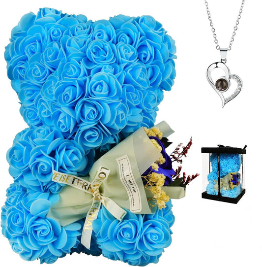 Luxury Rose Bear Package (Blue)