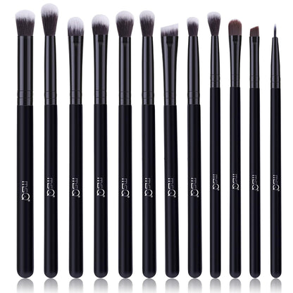 Luxury Makeup Brushes 12Pcs Brush Set with Soft Synthetic Hairs & Real Wood Handle